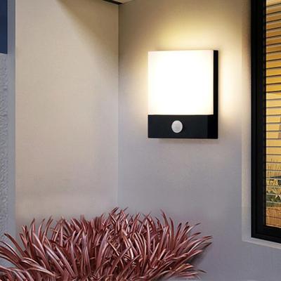 Lampada da Parete LED da Esterno 18W con Sensore di Movimento Luce per Cortile Corridoio Portico Balcone Hotel Parete Esterna Villa