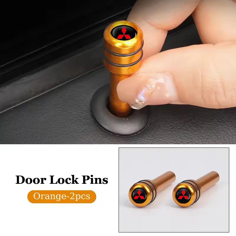 2/4pcs Aluminum Alloy Car Door Lock Pin Styling for Mitsubishi Mirage Lancer 9 10 ASX L200 Colt Pajero Outlander Eclipse