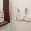 Rustic Wood No-Drill Toilet Paper Holder - Jute Cord & Beads Wall-Mounted Dispenser for Standard TP Rolls
