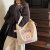 Large Capacity Shoulder Bag Women'S Fashion Embroidery Shopping Bag Donut Niche Environmental Protection Bag Commuter Messenger Bag Tide