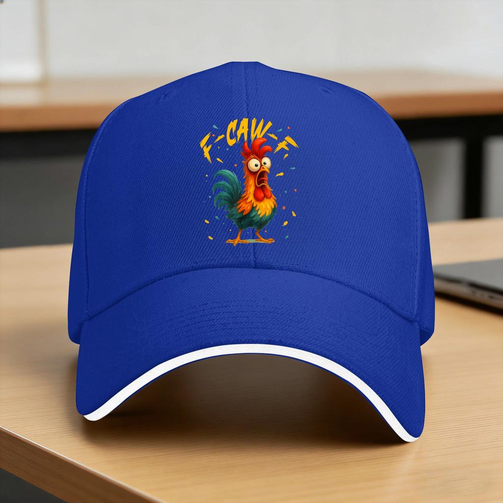 F Caw F Rooster Funny Bird Fcawf Chicken Whisperer Fawk Off Baseball Cap  Outdoor Gym Sunscreen Hip Hop Hats Couple Snapback Cap