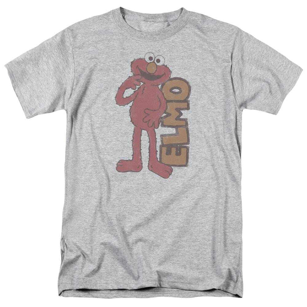 Fit 1969 Sesame Street Classic American Animated Cartoon Retro Unisexs and Unisexs LooseFitting Trendy Pure Cotton Tees