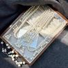 Vintage Multi-Layer Design Gypsy Artificial Crystal Pearl Sweater Chain Necklace Collarbone Chain