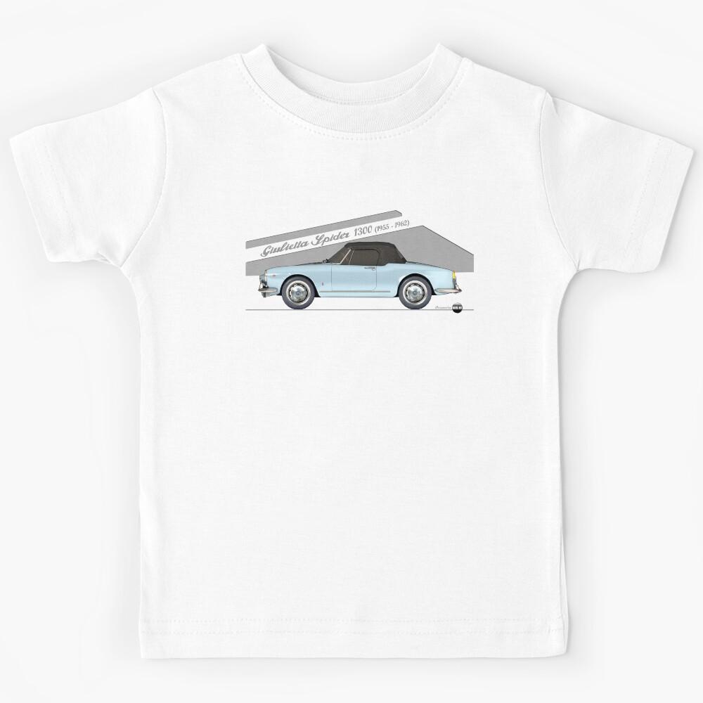 Giulietta Spider 1300 - 1955 to 1962 (Acqua di Fonte) - Dolce Vita on Wheels  Kids T-Shirt 150