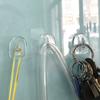 10pcs No Trace Acrylic Sticky Hooks Clear Drill-Free Strong Adhesive Wall Hooks Plastic Bathroom & Home Organization for Towels, Keys, Jewelry