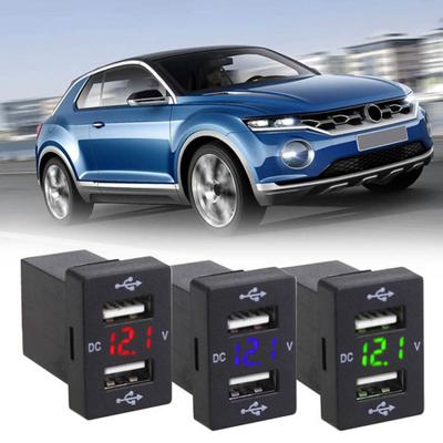 Διπλές θύρες USB Οθόνη τάσης Γρήγορος φορτιστής αυτοκινήτου για Toyota New Corolla Ralink