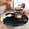 Sherlock Printed Round Rug Carpet Chair Rug Area Rug Entryway Doormats,for Office Chair Living Room Bedroom Kitchen Room.