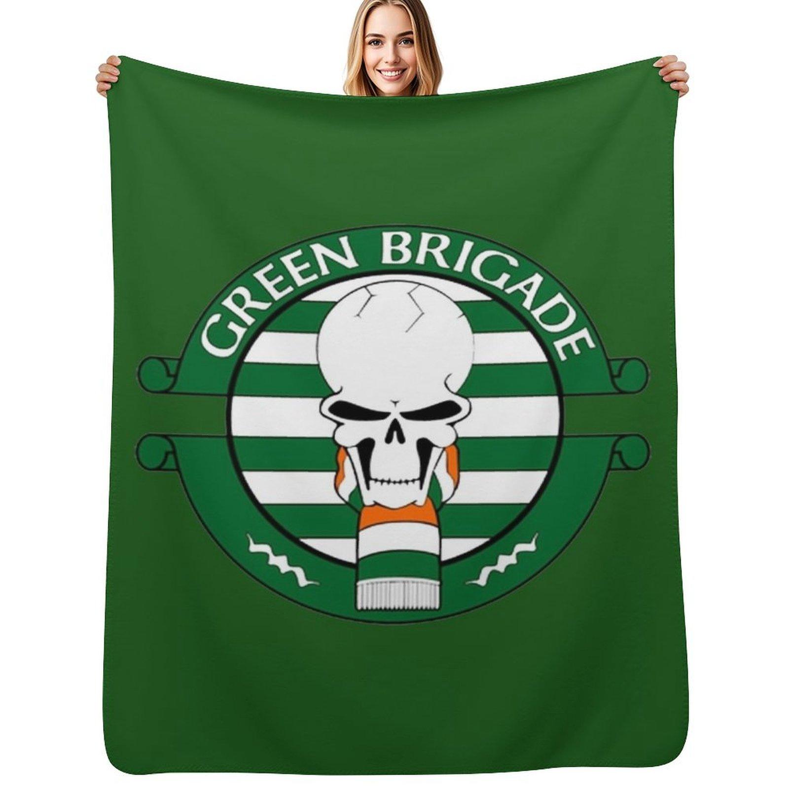green brigade Throw Blanket Stylish Decor Blanket Gift for Friends Roommate Size: 75*100cm, Weight: 230 GSM