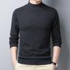 Autumn and Winter Men's Half Turtleneck Sweater Solid Color Mid-collar Sweater Winter Clothing Trendy Korean Men's Bottoming Shirt
