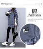 6535 Cotton Women's Fake Two-Piece Hooded Sweatshirt, Korean Style, Loose Fit, Spring/Autumn 2022 Trend.