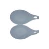 Silicone Spoon Rest Set (2 Pcs) - Heat Resistant, Non-Slip, Easy To Clean, Dishwasher Safe - Gray - Versatile Holder for Spoons, Ladles, Tongs,
