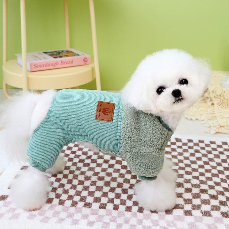 Warm Winter Dog Coat Small Breeds Teddy Bichon Cotton Padded 4-Legged Pet Sweater