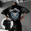 T-shirt Grafica Anime One Piece Uomo Donna 2026 Estate Cotone Manica Corta Tee Streetwear Top Casual Teschio Pirata Cappello di Paglia Luffy