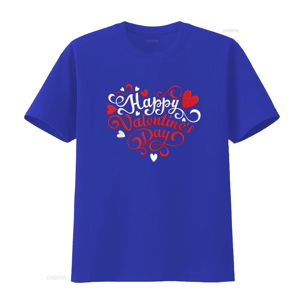 Happy Valentine S Day Red Heart For S 2024 T Shirt Vintage Washed Breathable Stretched Homme Stylish Top For Everyday Wear