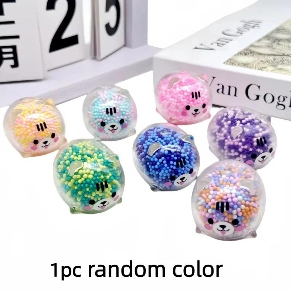 Vent Design Stress Relief Balls Colorful Mini Bear Balls Cute Squishy Toys  Easter Basket Stuffers random 1pc