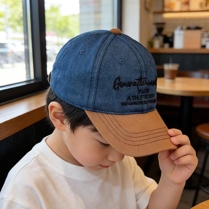 Retro-Jeans-Baseballkappe für Kinder - Modischer Sonnenschutz für Frühling & Herbst