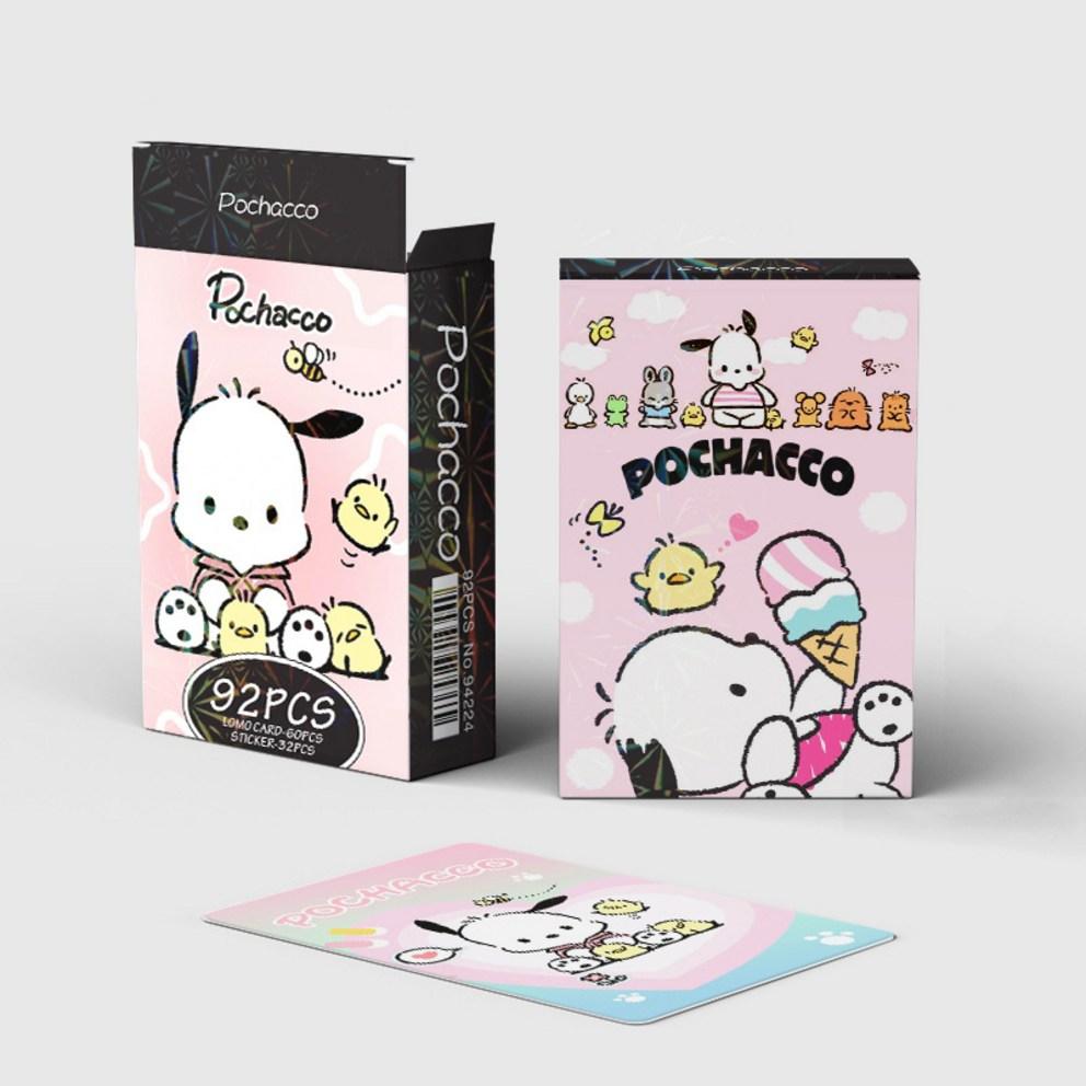Sanrio Photocard Goods LOMO Illustration Photocard 60pcs + Mini Sticker 32pcs, Pochaco, 1ea