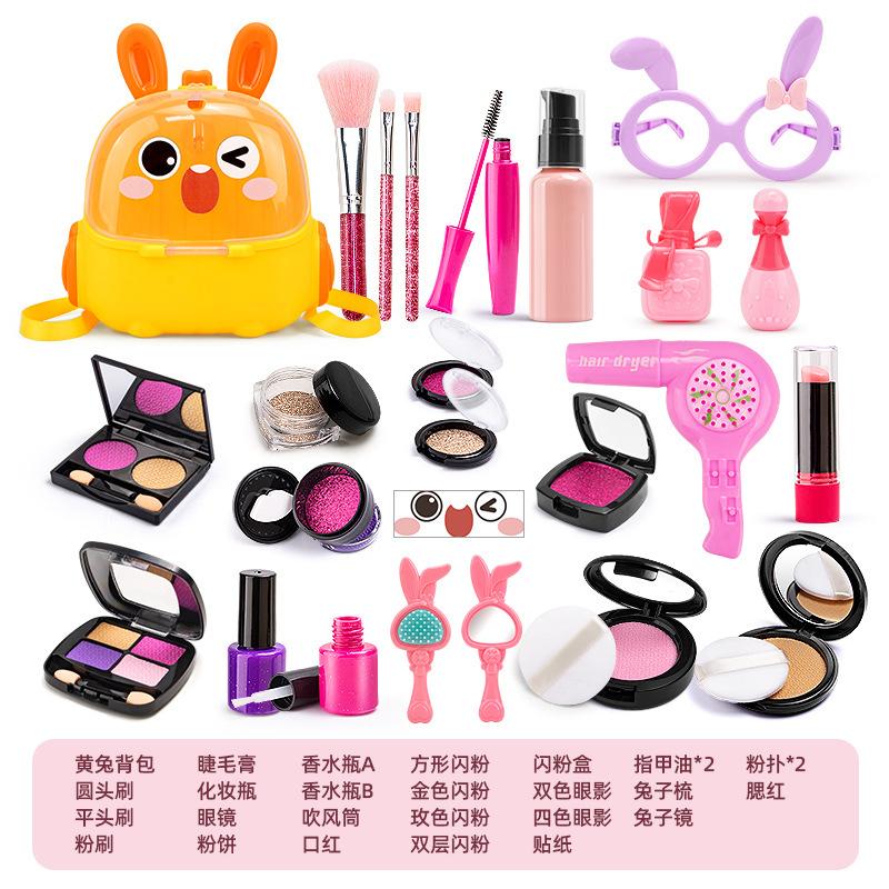 Simulation Children'S Cosmetics Set Rabbit Storage Backpack Girl Playing House Colorless Makeup Toy