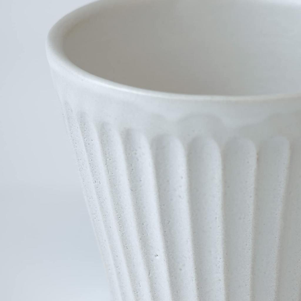 Wired Beans Wired Beans Mug To Last a Lifetime Kasama Yaki Shinogi Mug 240ml White Matte