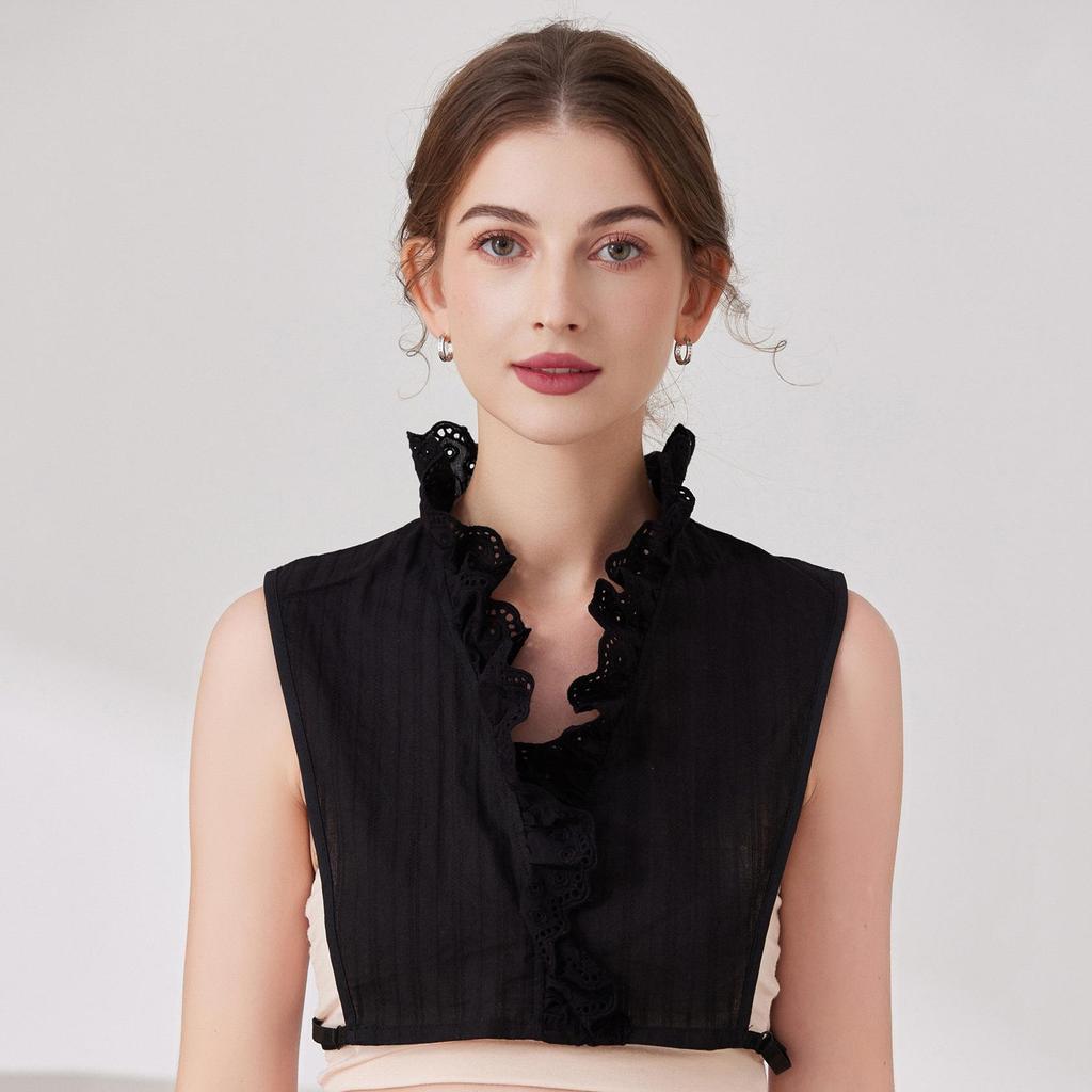 2023 Women's Faux Ruffle Collar Sweater Base Layer Innerwear