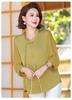 Women's Chinese Style Xiangyunsha Shirt - Mom's Summer 2026 Collection for Middle-Aged and Elderly