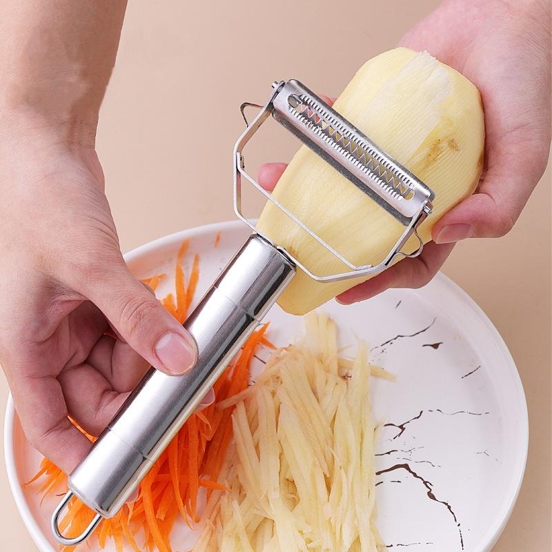 1 Pack Of Stainless Steel Peeler Kitchen Multifunctional Vegetable Cutter Fruit And Vegetable Tools Potato Carrot Melon Grater