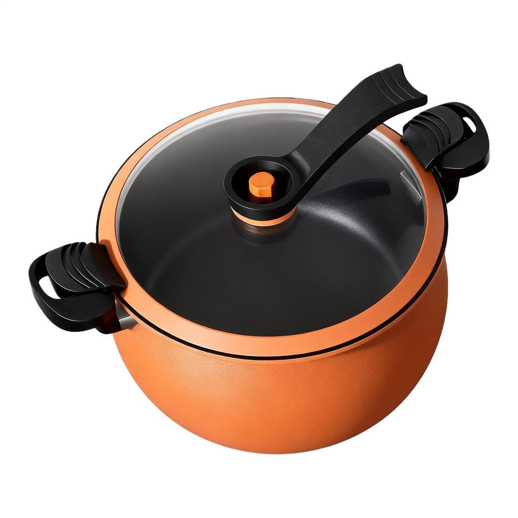 Non-stick Pressure Pot Non-stick Large-Capacity Multifunctional Cookware with Transparent Lid Slow Rice Cooker for Cooking