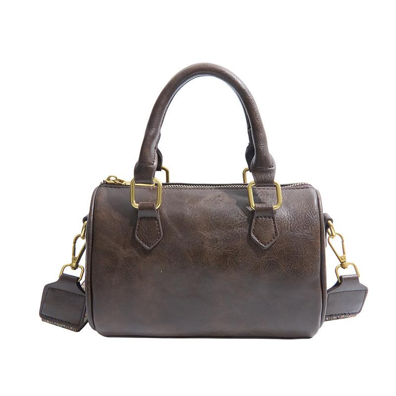 Fashionable Pu Boston Tote Bag For Women Available In Black White Coffee Red Brown And Yellow