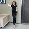 2025 Elegant Women's Chinese Qipao Bodycon Dress - Sexy, Slimming Long Skirt for Nightclub or Workwear