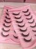 7 Pairs Per Tray Hot Sales New Product Strip False Eyelashes Lash Fluffy Eyelash Vendor Bulk 3d Faux Mink Lashes