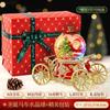 Langlebiges Weihnachtsgeschenk Kutsche Kristallkugel Spieluhr Schmuckstück Spieluhr Schnee Weihnachtsmann Schenkt Kindern Kleine Geschenke