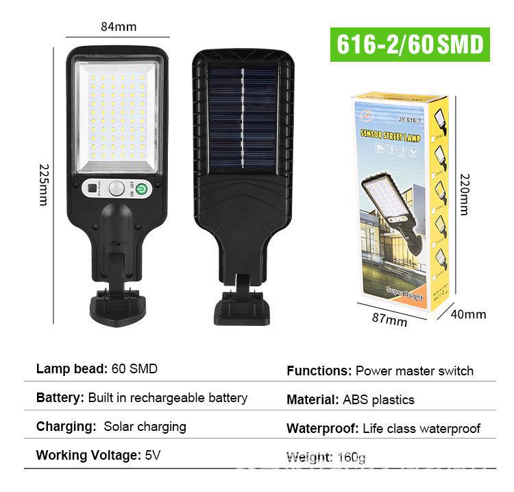 Solar LED Outdoor Wall Lamp with Motion Sensor & Remote Control