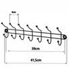 Black wall hanging clothes rack 415x11cm