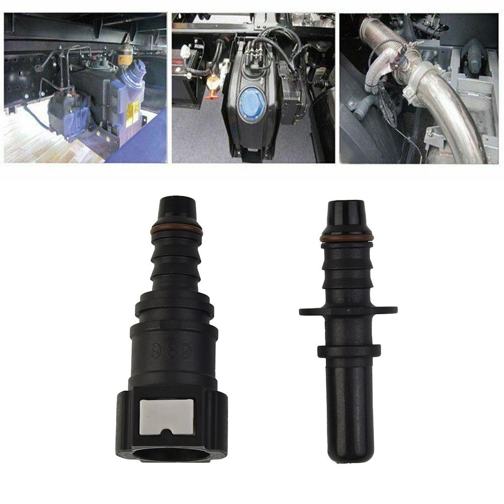 Fuel Line Hose Connector Pipe Connector 9.89-ID8 Straight Pipe Connector Set Parts Quick Release 9.89mm ID8 Quick Connect