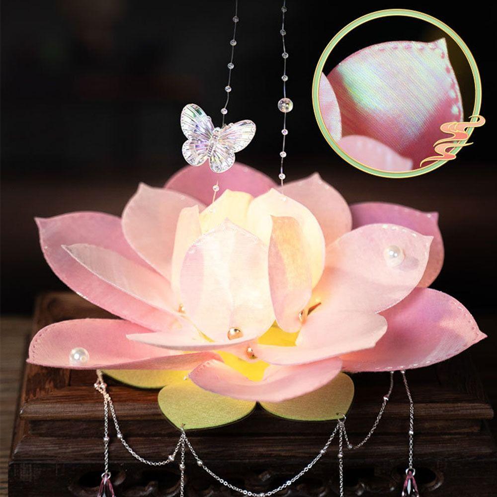 Blossom Lotus Flower Lanterns Glowing Rabbit Lotus Lantern  Festival Gift
