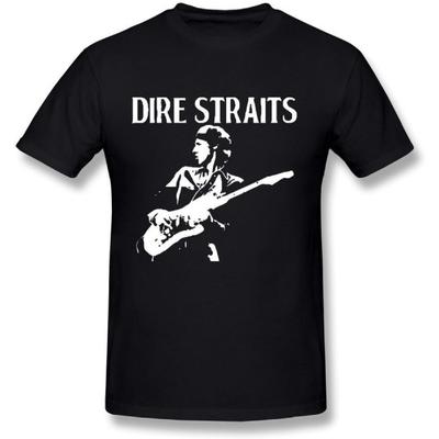 Hsuail Men's Dire Straits Band Symbol T-Shirt Black US Size L