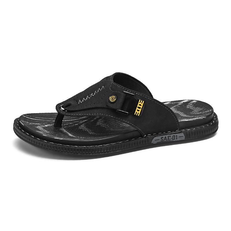 

38-46 Модная летняя обувь для мужчин Шлепанцы Шлепанцы Luxus Designer Tênis Masculino Пляжная обувь Мальчик в домашних тапочках Повседневный 38 чёрный