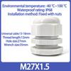 10/50/100Pcs Cable and Wire Waterproof Joint M-type M8 M10 M12 M14 M16 M20 M22 M24 M27 M30 M32 White Nylon Plastic Connector