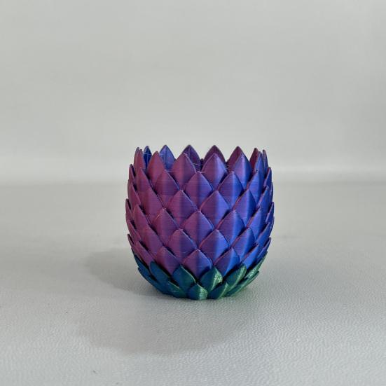 3D Printed Dragon Scale Flowerpot with Drip Tray Indoor Outdoor Succulents Herb Plants Planter Pot Container with Drainage Hole Home Garden Decoration