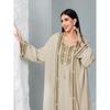 New Middle East Dubai Robe Long sleeve dress Two-piece Set Long Sleeved Dress Cloak Set