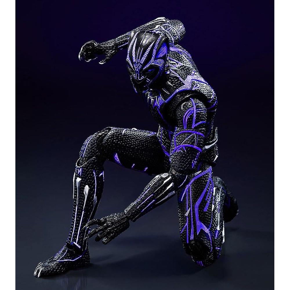 threezero Marvel Studios The Infinity Saga Black Panther Kinetic Energy Charged 1/12 Scale Articulated Figure ABS PVC POM Zinc Alloy Metal