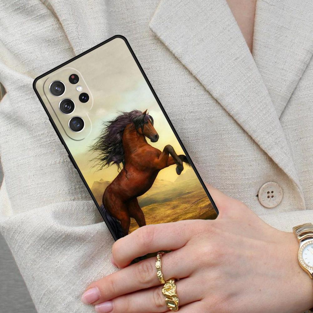Animal Steed Horse Cell Phone Case for Samsung Galaxy S26 Ultra S25 S24 S23 S22 S21 S20 Note10 Cover