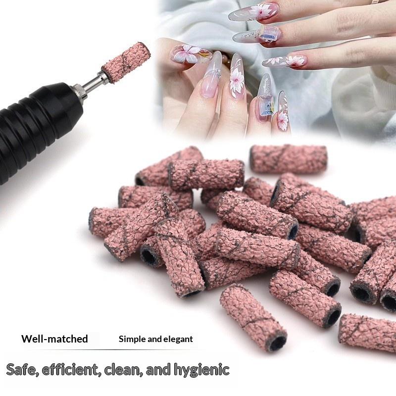 101Pcs Dead Skin Remover Mini Sanding Bands Kits Nail Drill Bits With Mandrel Electric Manicure Accessories Tool