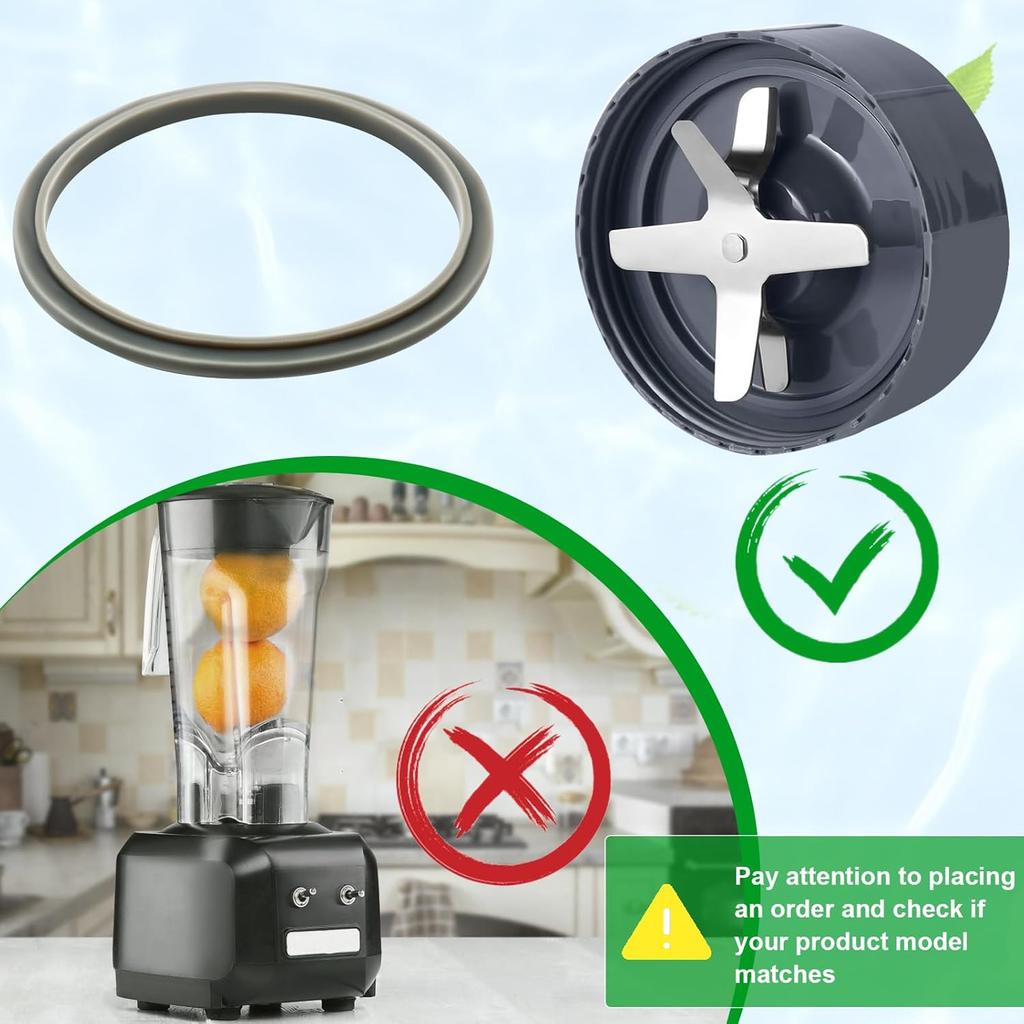 Nutribullet Replacement Parts – Gasket Replacement Rubber Seal Rings for Nutribullet 900 Series & 600W, Food-Grade Silicone Rubber Ring Gaskets,