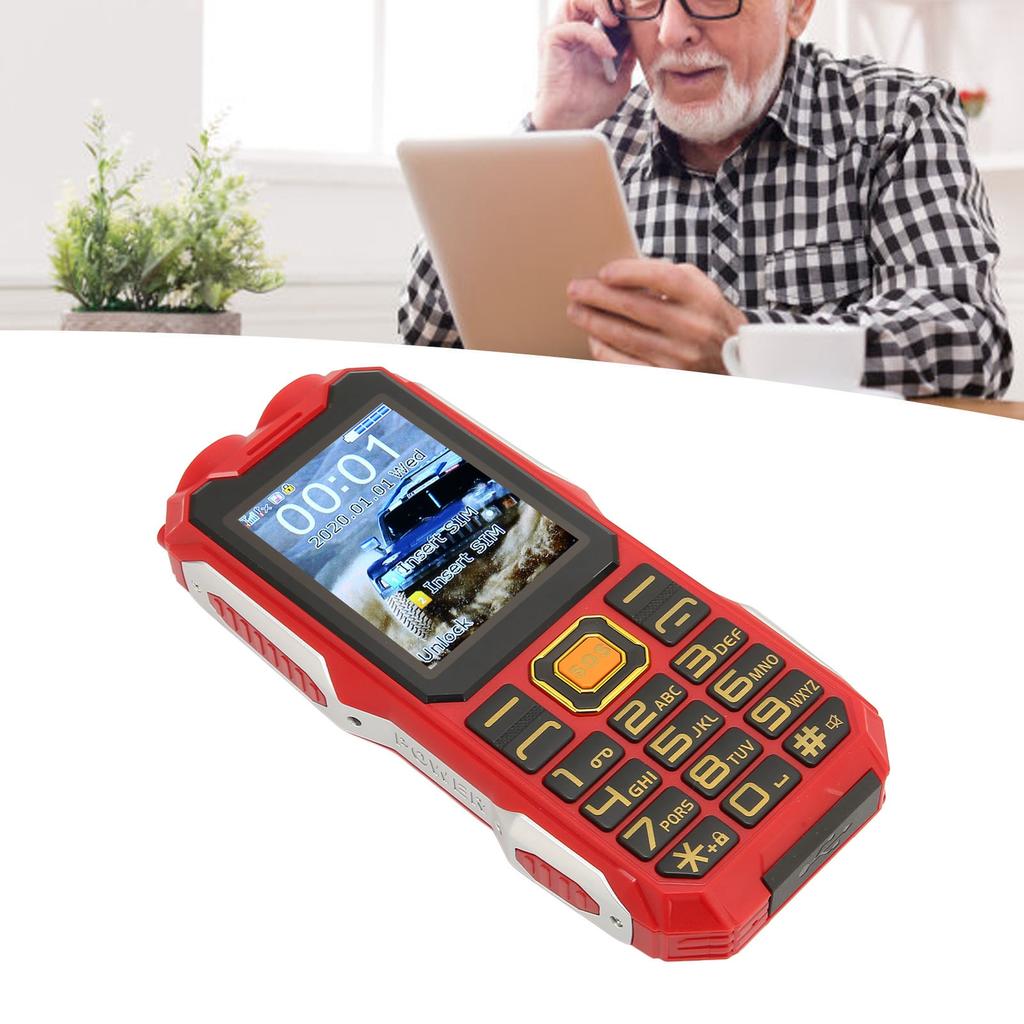 2G Unlocked Phone Multifunctional Dual SIM Cell Phone Big Button 16800mAh Battery Retro Phone for Seniors