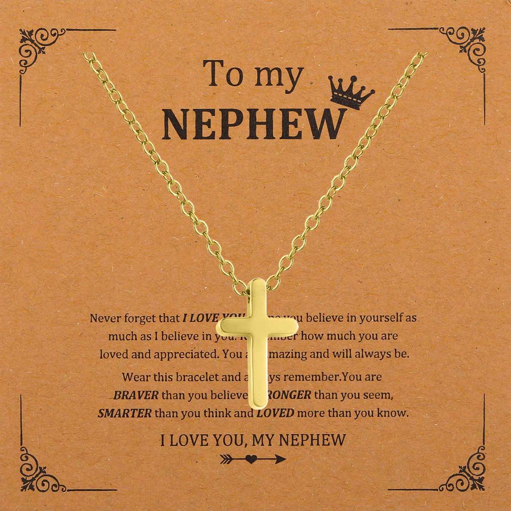 Cross Necklace for Women, Baptism First Holy Communion Confirmation Easter Gifts Teenage Christmas Gift for Mom Nephew