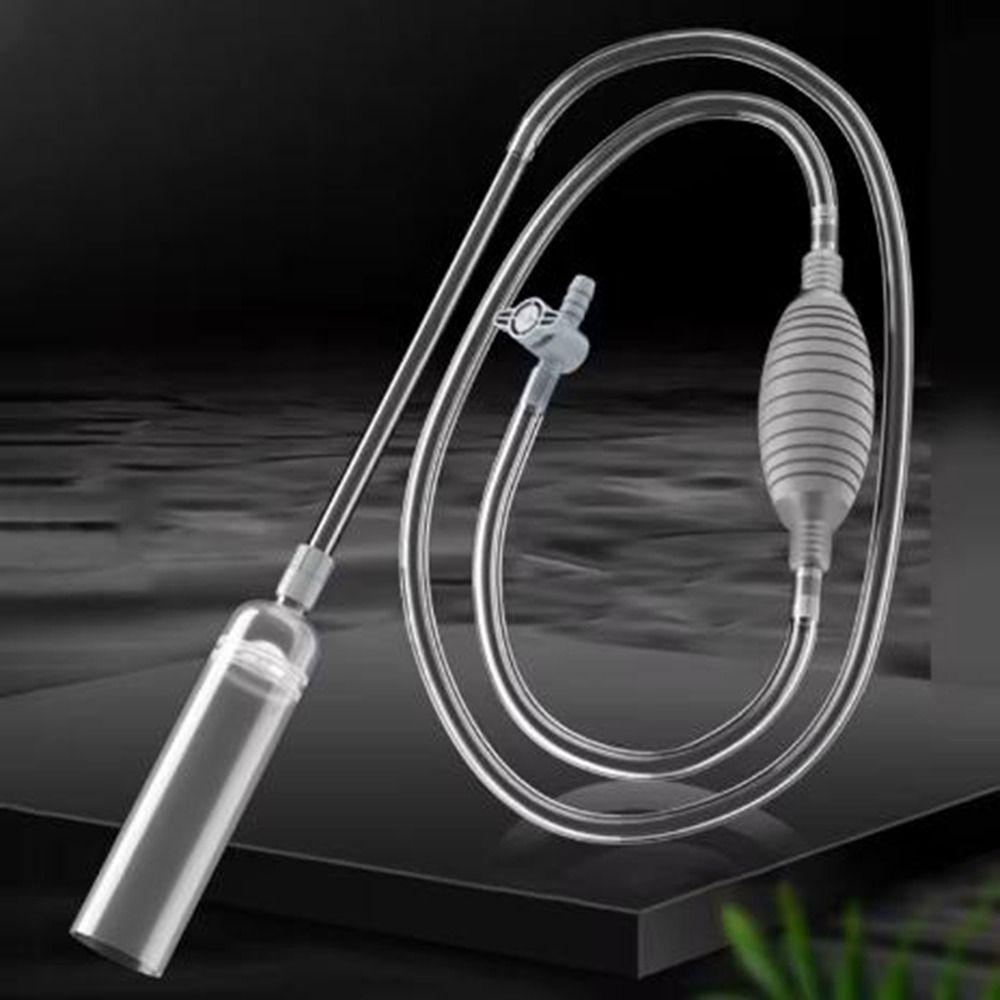 Handheld Fish Tank Water Changer Semi-Automatic with Outlet Valve Aquarium Siphon Cleaner Extension Tube with Filter Grid Kit