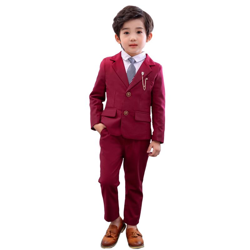 2025 Boys' Multicolor Formal Suit Set - Student, Host & Performer Attire