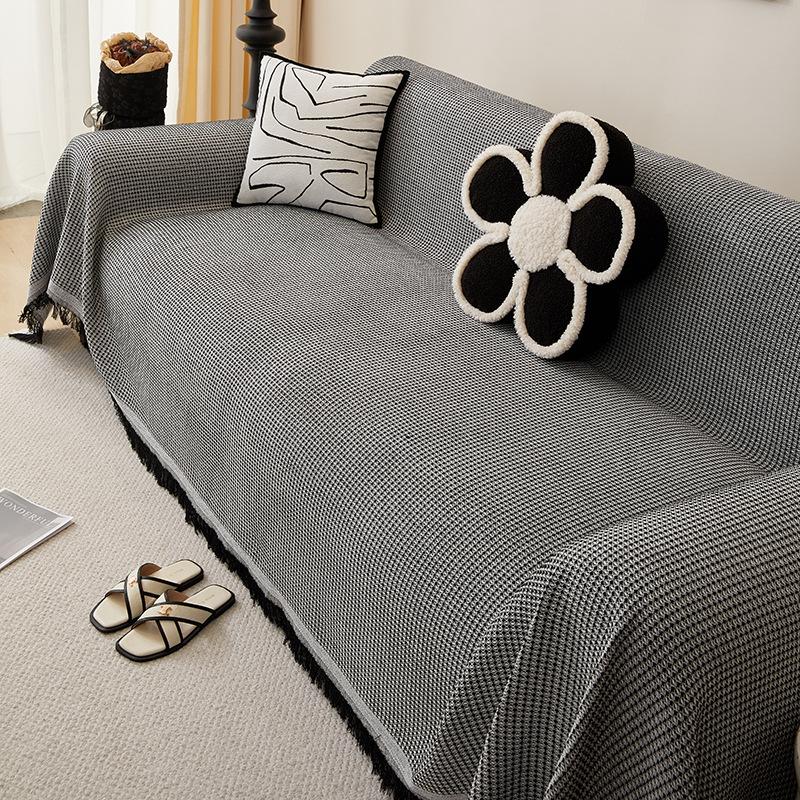 Sofa Towel Cover Cloth Ins Style Double-Sided Available Cotton Yarn Chenille Simple One-Piece Sofa Cushion Cover Towel All Wrapped Cover Cover