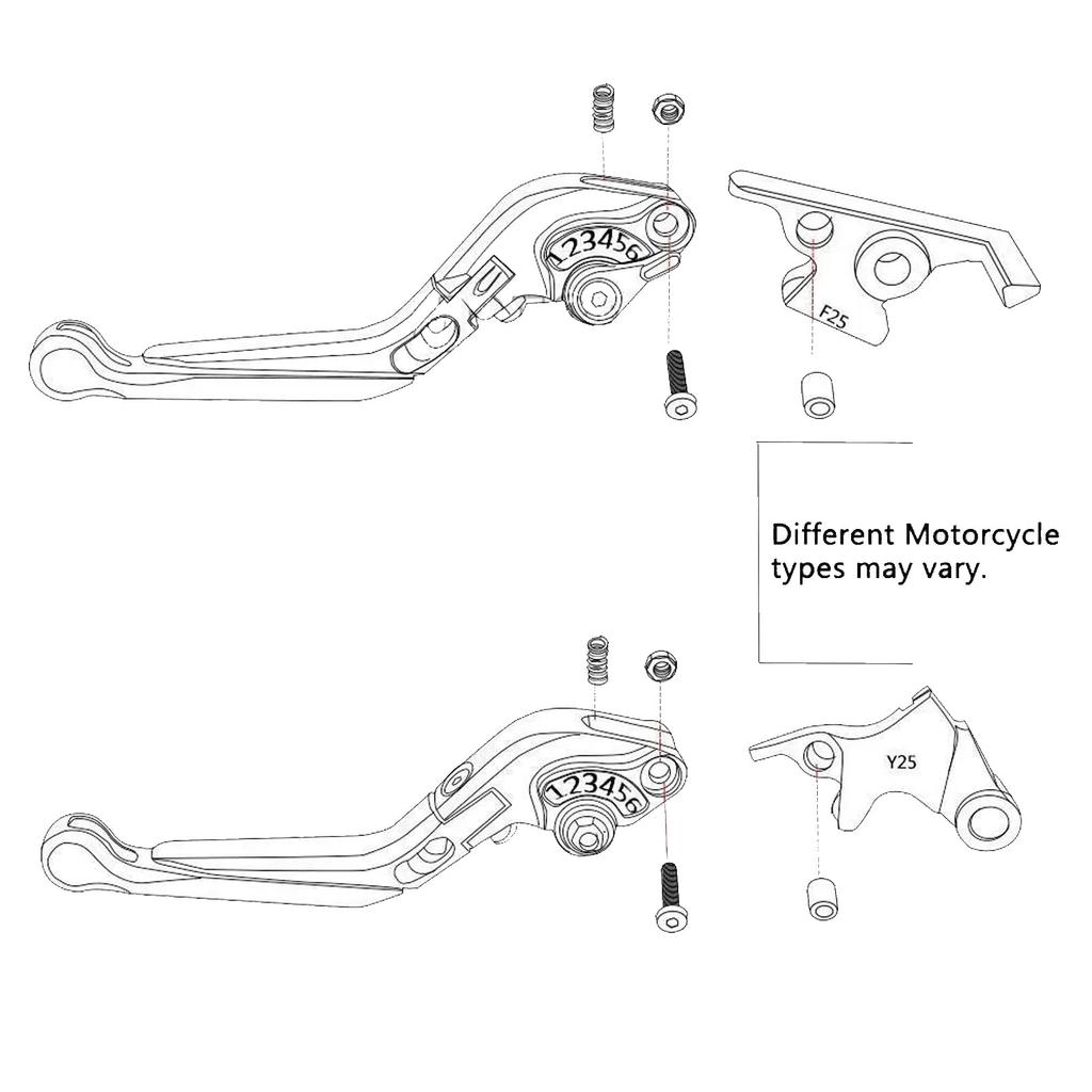 XIAXIA For NMAX 155 NMAX 125 2025 Adjustable Folding Scooter Brake Clutch Lever Handle nmax155 nmax125 2020-2025 Motorcycle Accessories (Titanium)